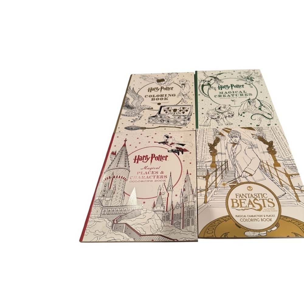 Harry Potter & Fantastic Beasts BRAND NEW Coloring Books Set of 4 - Picture 2 of 7